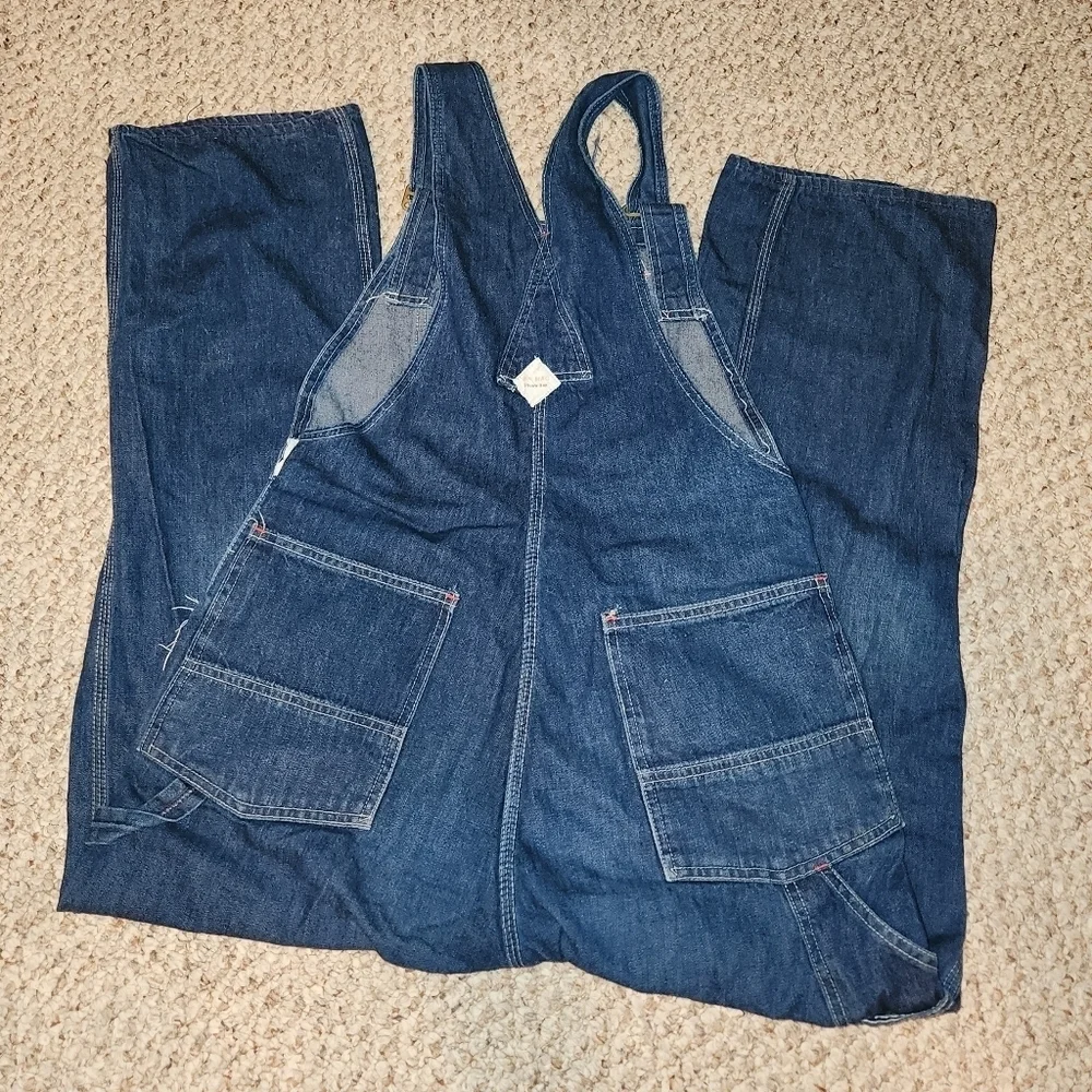 Vintage Big Mac Square Bak Denim Dungaree Workwear Overalls